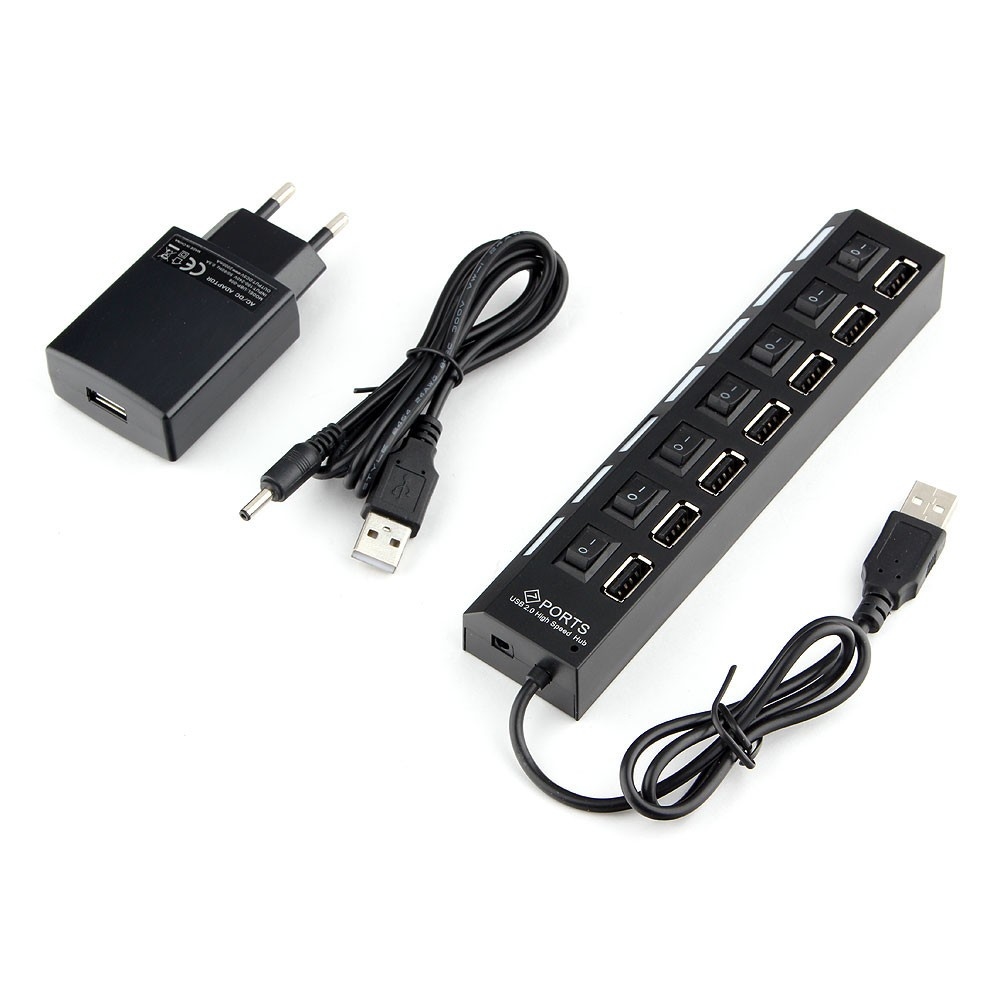 USB-концентратор Gembird UHB-U2P7-02 (7 портов USB 2.0,с выключателями портов)