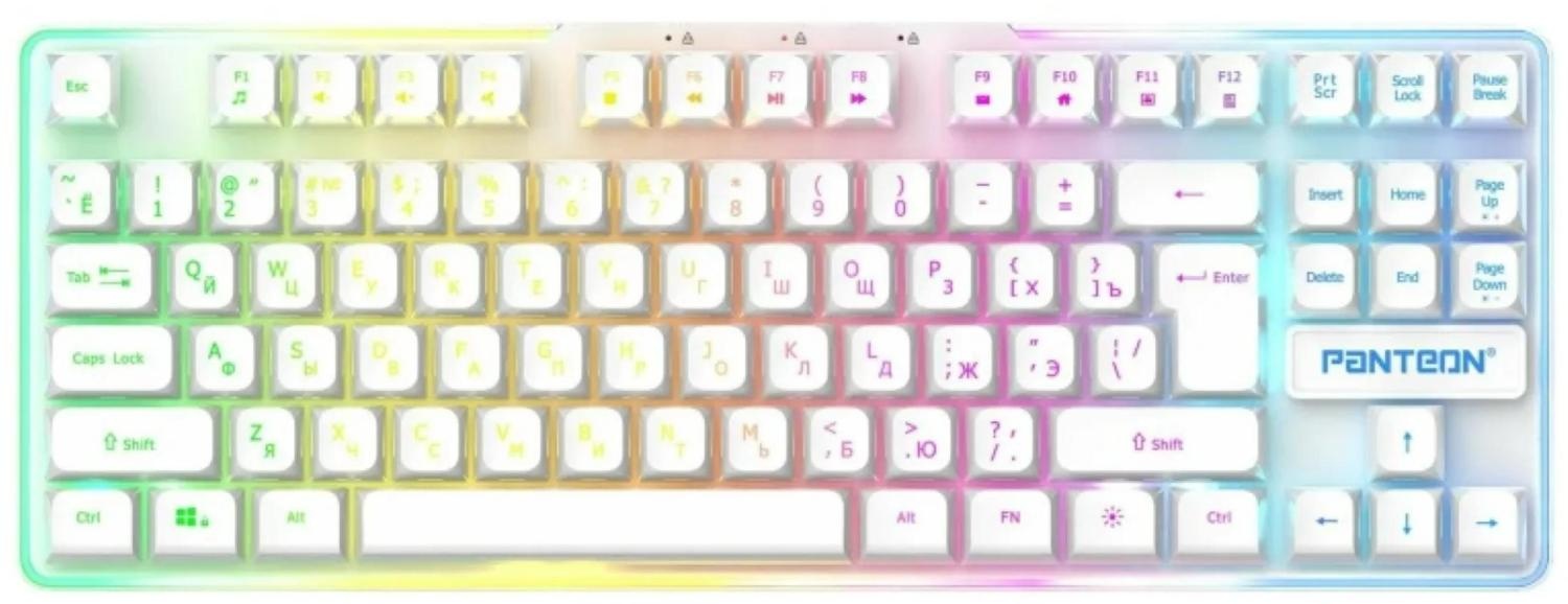 Клавиатура игровая с подсветкой PANTEON M180 USB, белая