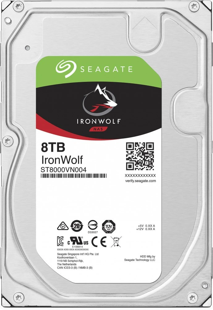 Жесткий диск 3.5" 8Tb Seagate IronWolf (ST8000VN004)