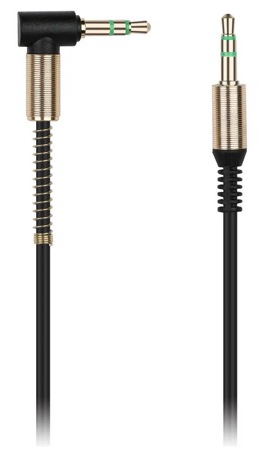 Кабель Audio AUX 3.5мм/3.5мм Male-Male 1м Smartbuy A-35-35, нейлон, черный (Соединительный)