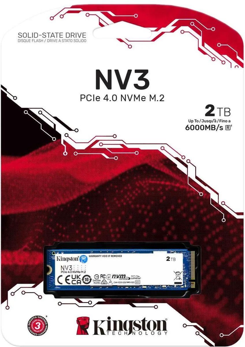 Накопитель SSD M.2 NVMe 2Tb Kingston NV3 SNV3S/2000G