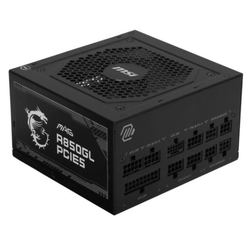 Блок питания 850W MSI MAG A850GL, 80+ Gold, модульный