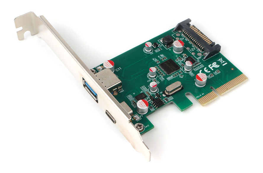 Контроллер PCI-E to USB 3.0 Gembird SPCR-02 (USBx1, Type-Cx1)