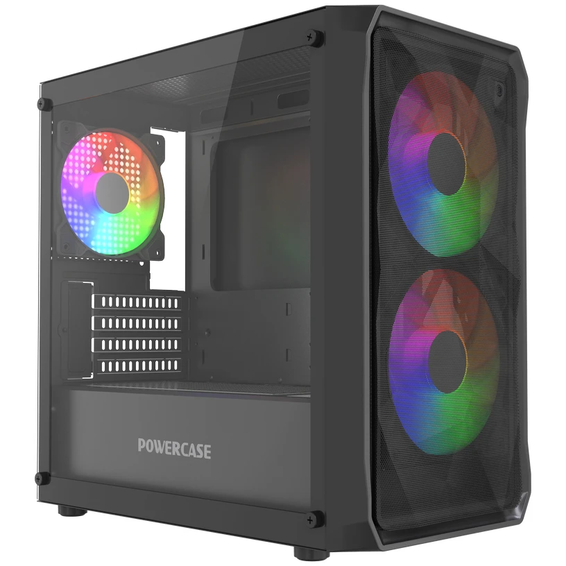 Корпус mATX без БП Powercase Micro A3B ARGB (CMMAB-A3-V2)