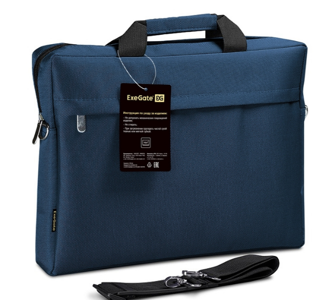 Сумка для ноутбука 15,6" ExeGate EX205137RUS Start S15 Deep Blue, темно-синяя