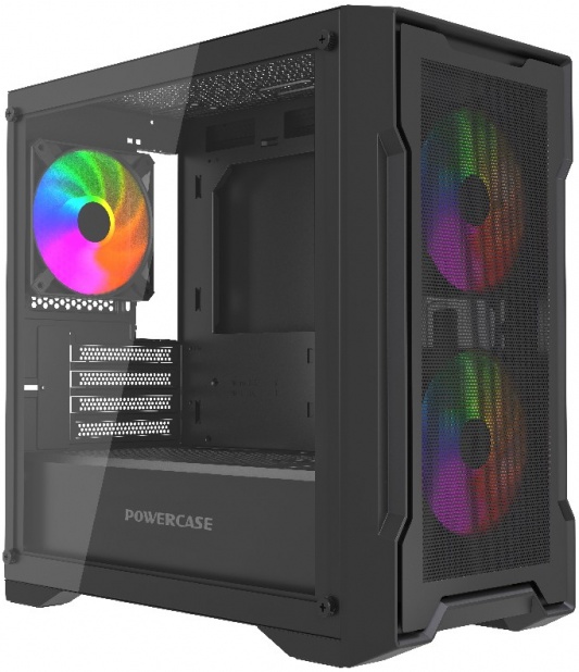 Корпус mATX без БП Powercase Mistral Micro X3B ARGB (CMMXB-A3)