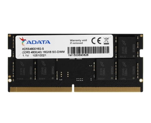 Модуль памяти SODIMM DDR5 16Gb PC38400 4800MHz A-Data AD5S480016G-S