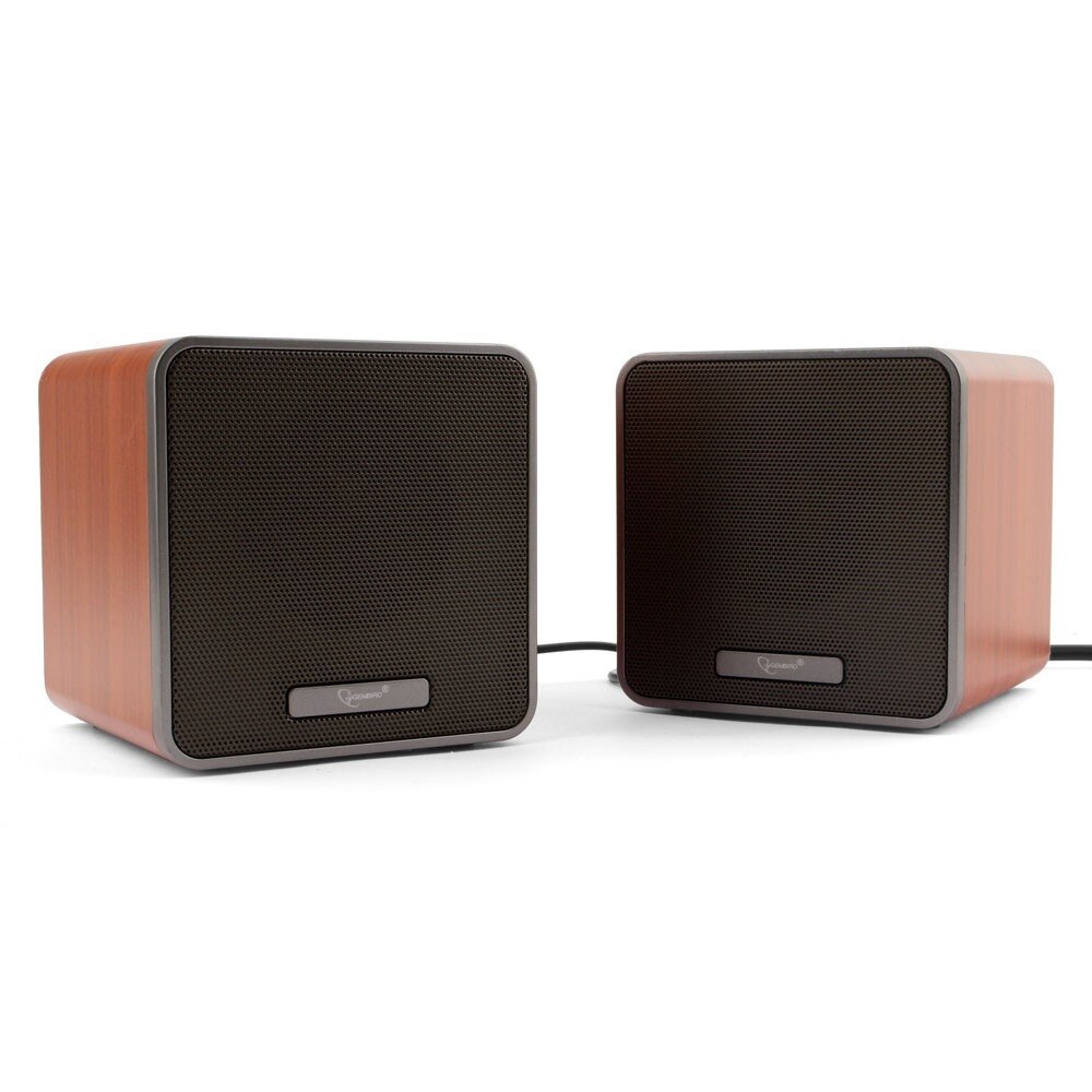 Акустика 2.0 Gembird SPK-206, МДФ, коричневый, USB