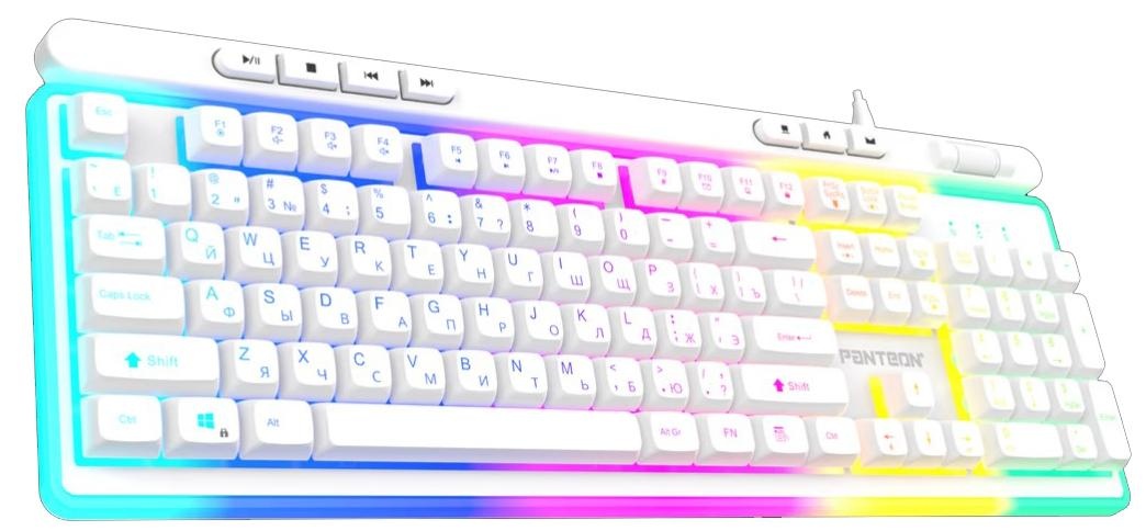 Клавиатура игровая с подсветкой PANTEON M210, белый
