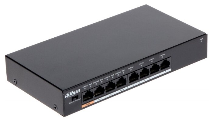 Коммутатор Dahua DH-PFS3008-8ET-60, неуправляемый, PoE