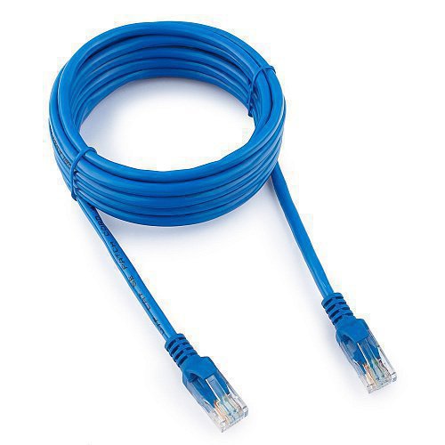 Патчкорд UTP Cablexpert PP12-3M/B кат.5e, 3м, литой, многожильный (синий)