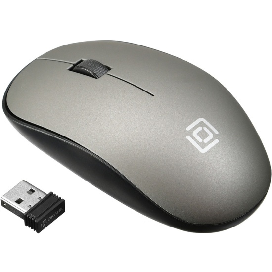 Мышь беспроводная Oklick 515MW черный/серый, USB