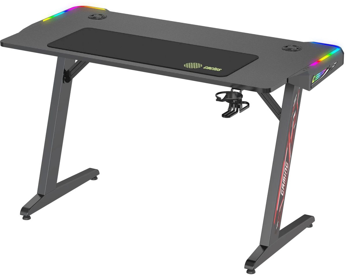 Игровой стол Cactus CS-GTZ-BK-RGB, черный