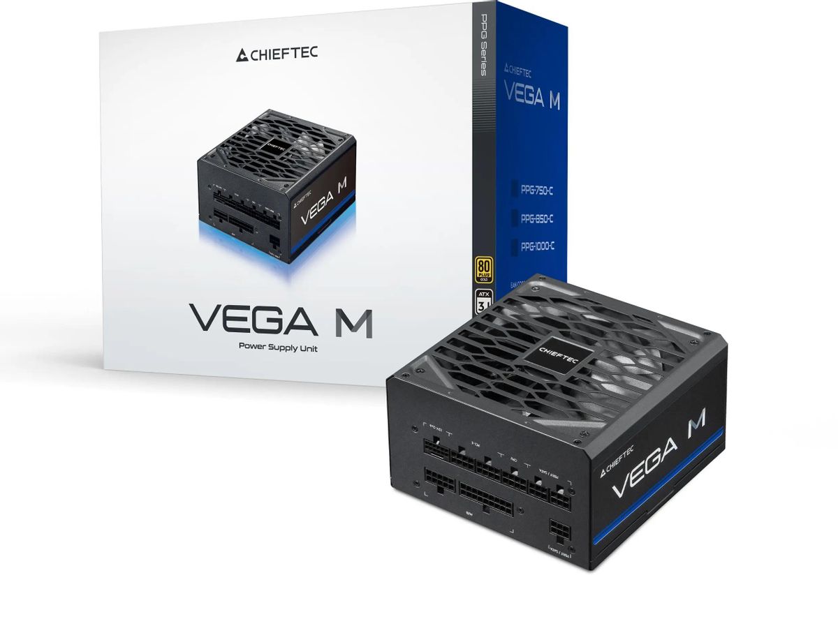 Блок питания 1000W Chieftec Vega M PPG-1000-C Gen.5, 80+ Gold, модульный