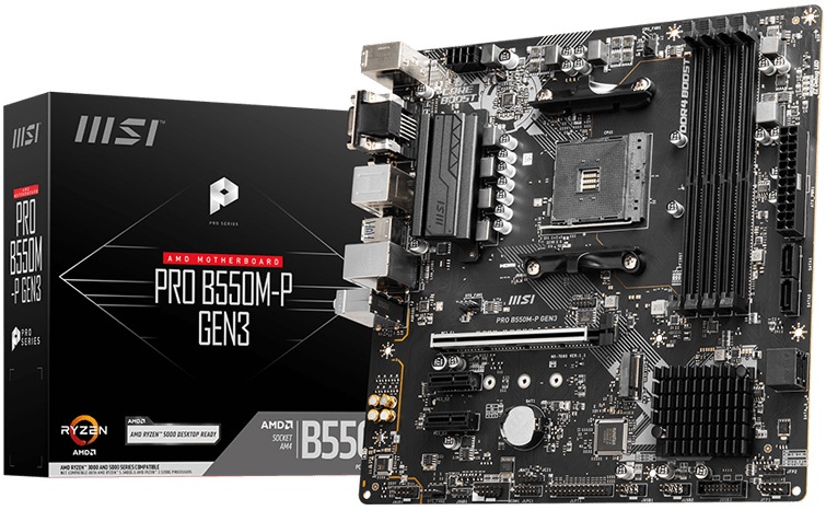 Материнская плата Socket AM4 MSI PRO B550M-P GEN3