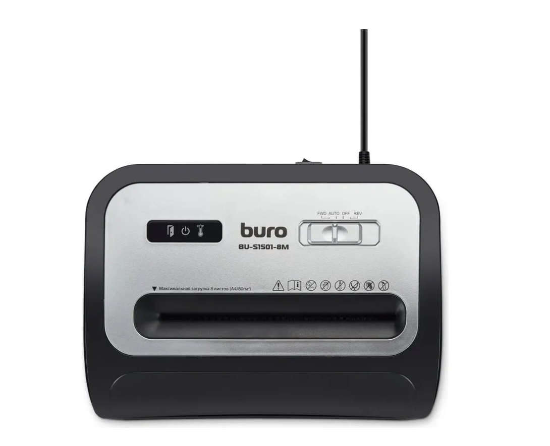 Уничтожитель документов (шредер) Buro Office BU-S1501-8M, P-5