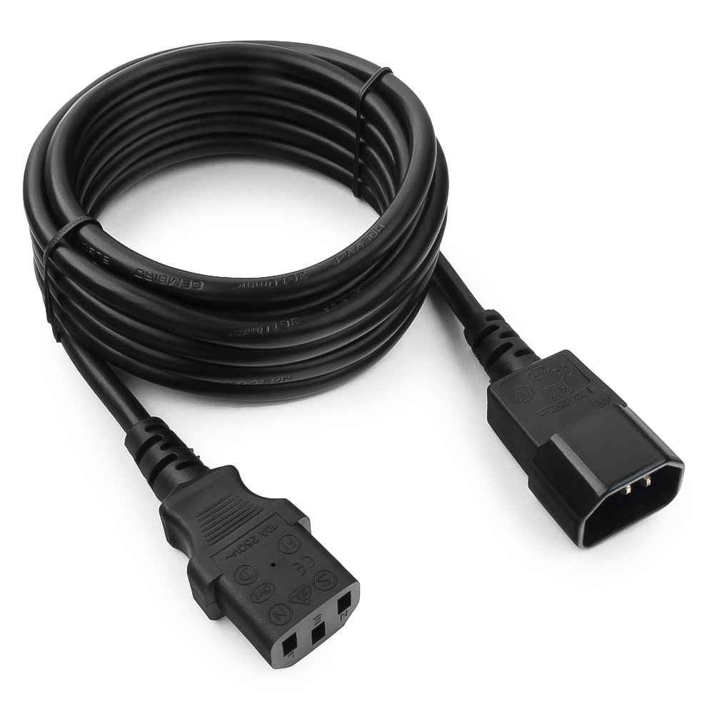 Кабель питания БП/ИБП Cablexpert PC-189, 1.8м, черный
