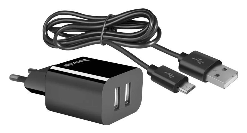 Универсальное СЗУ Defender UPC-21 (2xUSB, 2.1А), кабель micro-USB