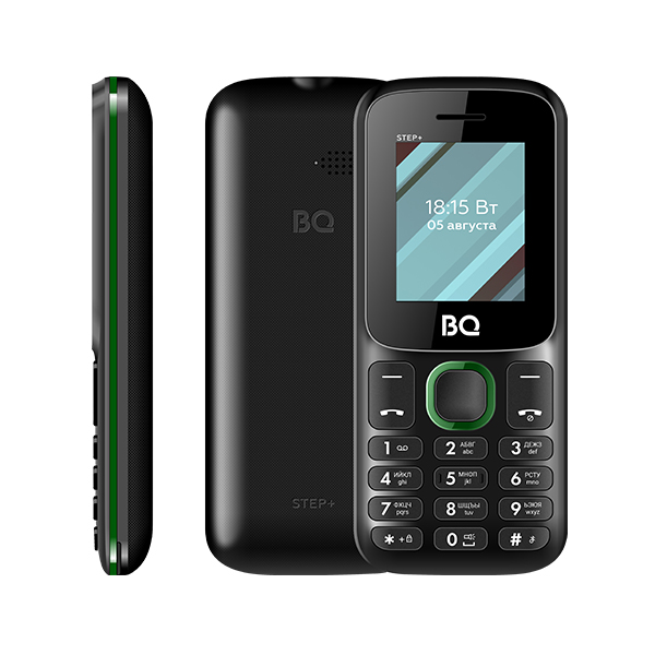 Мобильный телефон BQ-1848 STEP + Black-Green Dual SIM