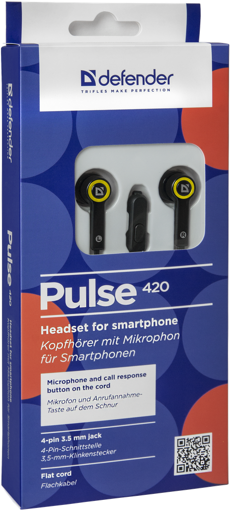 Гарнитура Defender Pulse-420, черный-красный