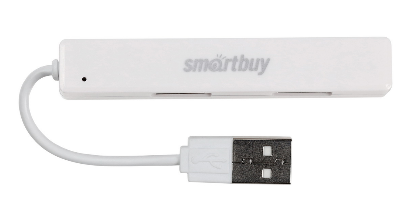 USB-концентратор Smartbuy 408 (4 порта USB 2.0), белый