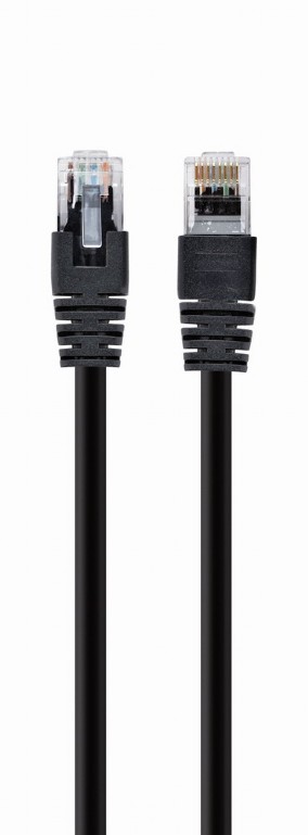 Патчкорд UTP Cablexpert PP12-2M/BK кат.5e, 2м, литой, многожильный (чёрный)