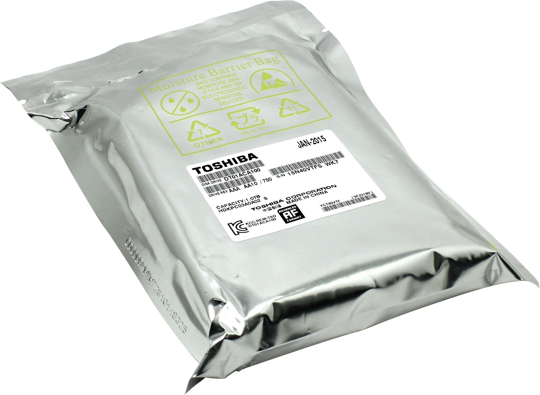 Жесткий диск 3.5" 1000Gb Toshiba (DT01ACA100)