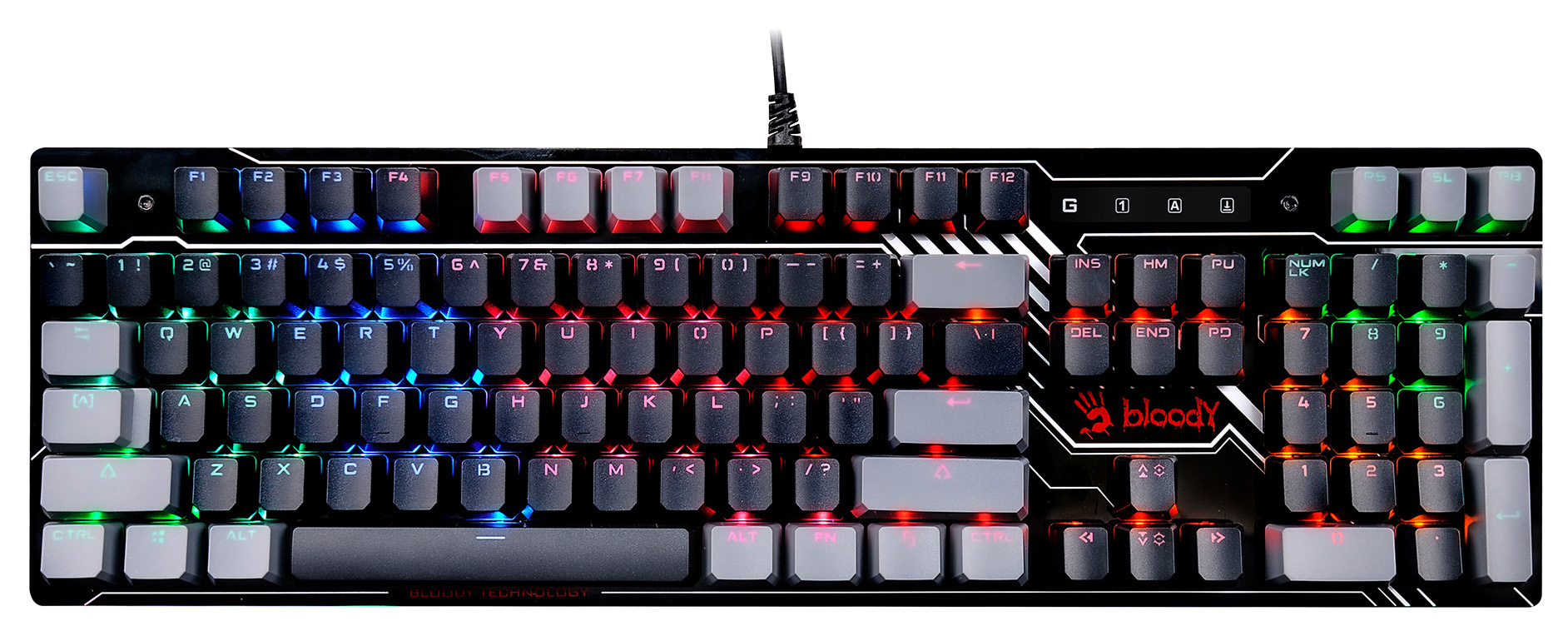 Клавиатура механическая A4Tech Bloody B808N, черный, USB
