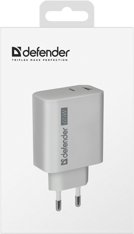Универсальное СЗУ Defender UPA-165 (1 USB A + 1 Type-C, 65W)