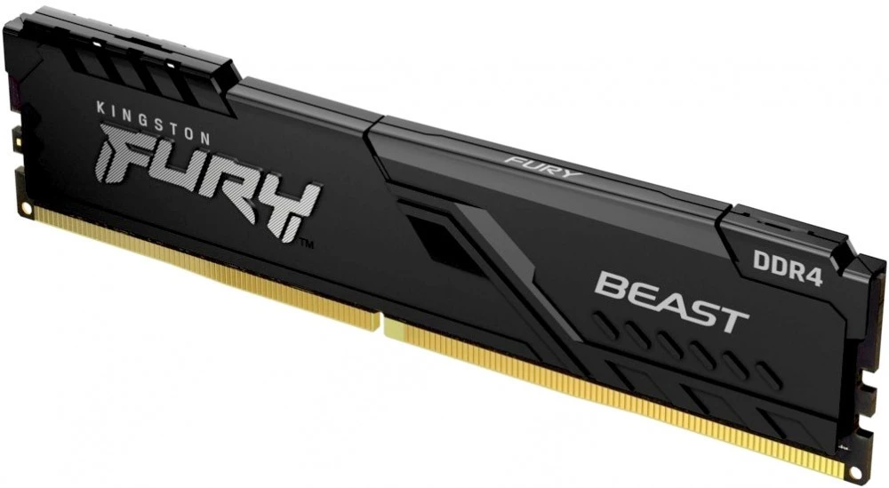Модуль памяти DDR4 16Gb PC25600 3200MHz Kingston FURY Beast Black (KF432C16BB1/16WP)