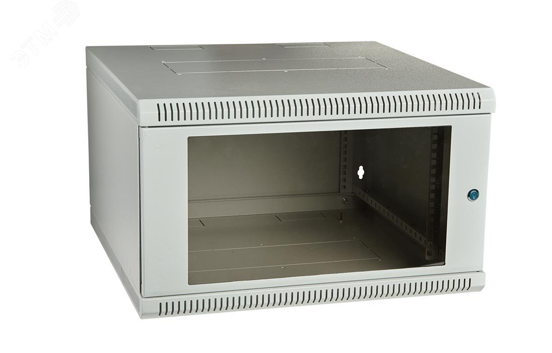 Шкаф телекоммуникационный, со стеклянной дверью 6U Light 530 *300*400, серый