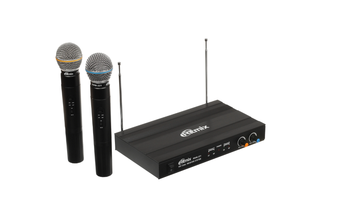 Беспроводная микрофонная система Ritmix RWM-221