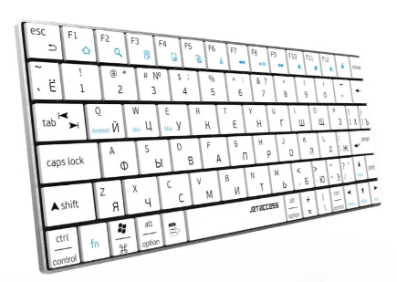 Клавиатура беспроводная JETACCESS SLIM LINE K7 BT, белый