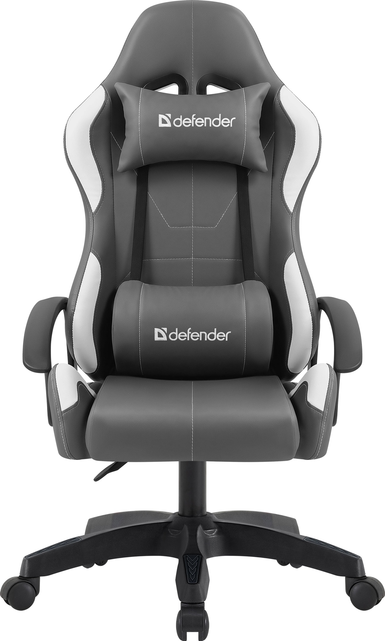 Кресло игровое Defender Chromos, серый/белый