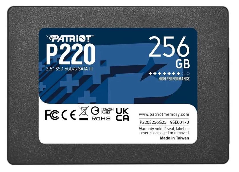 Накопитель SSD SATA 2,5" 256Gb Patriot Memory P220 (P220S256G25)