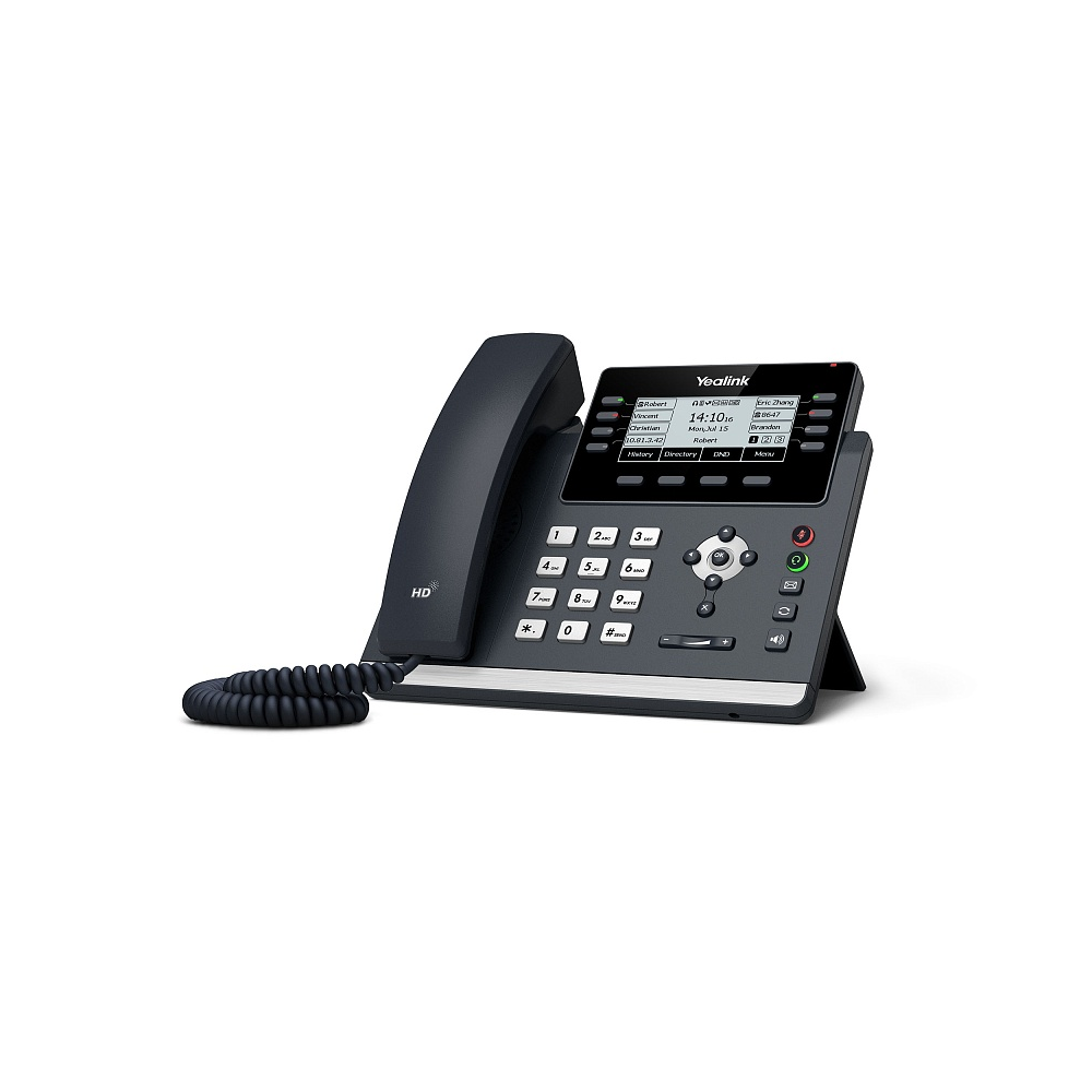 Телефон VoIP Yealink SIP-T43U, без блока питания, GigE