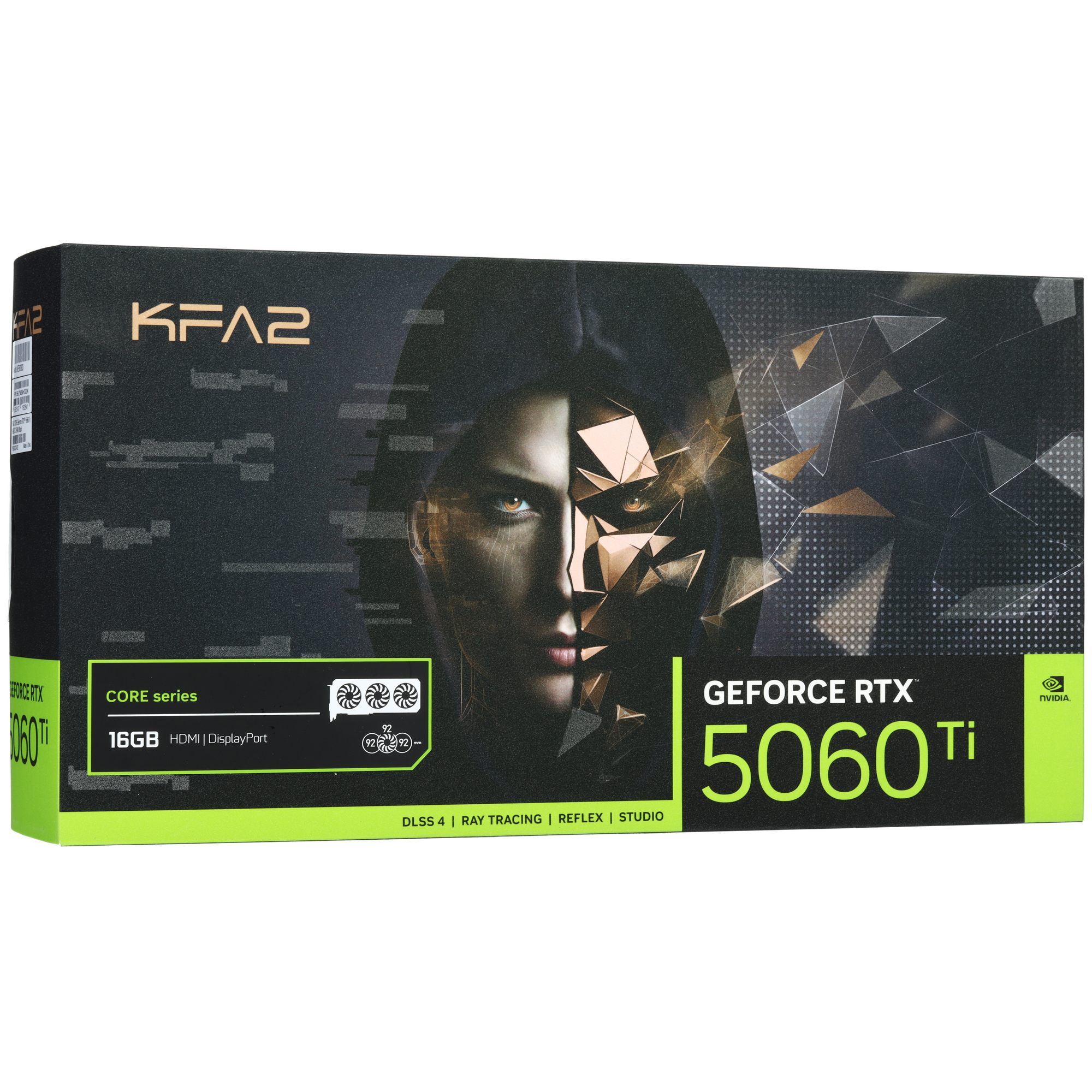 Видеокарта PCI-E 5.0 16Gb GeForce RTX 5060 Ti KFA2 CORE OC 3FAN (56IZN8MHDQDK)