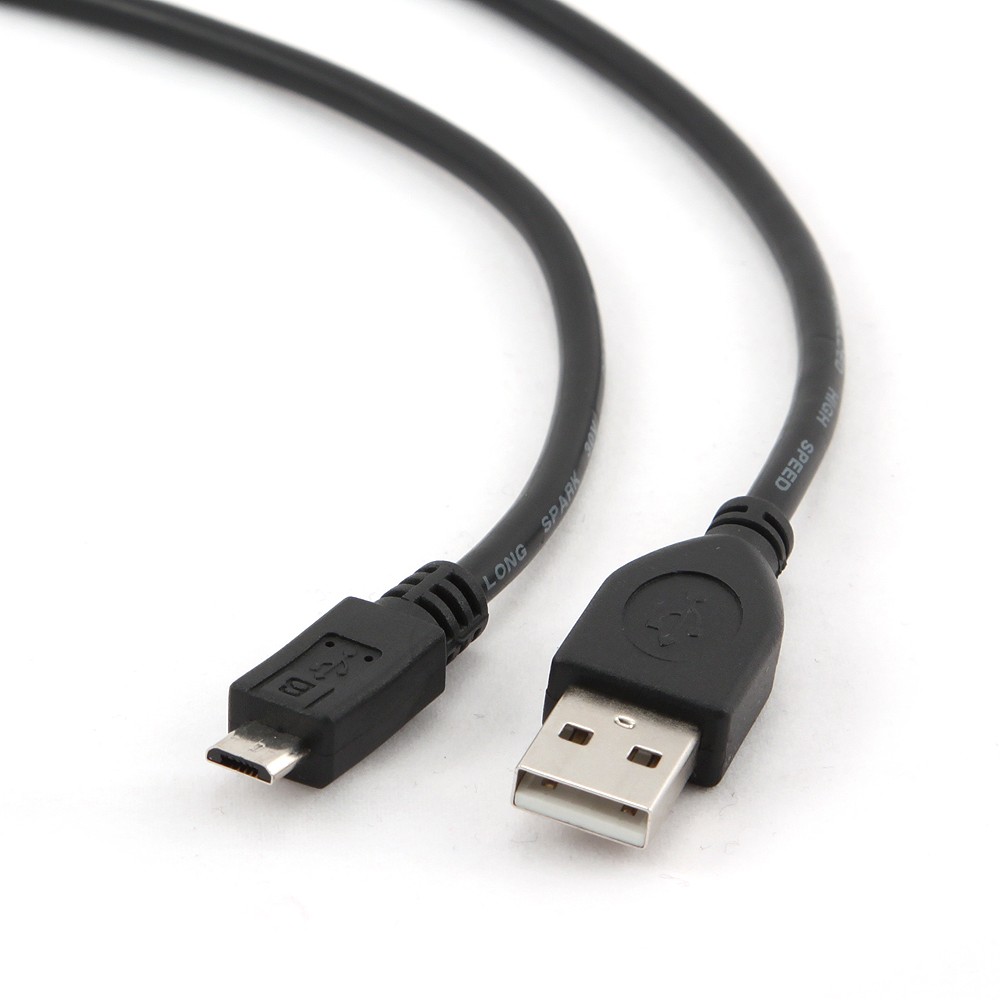 Кабель microUSB 2.0 Gembird 1m Black CCP-mUSB2-AMBM-1M