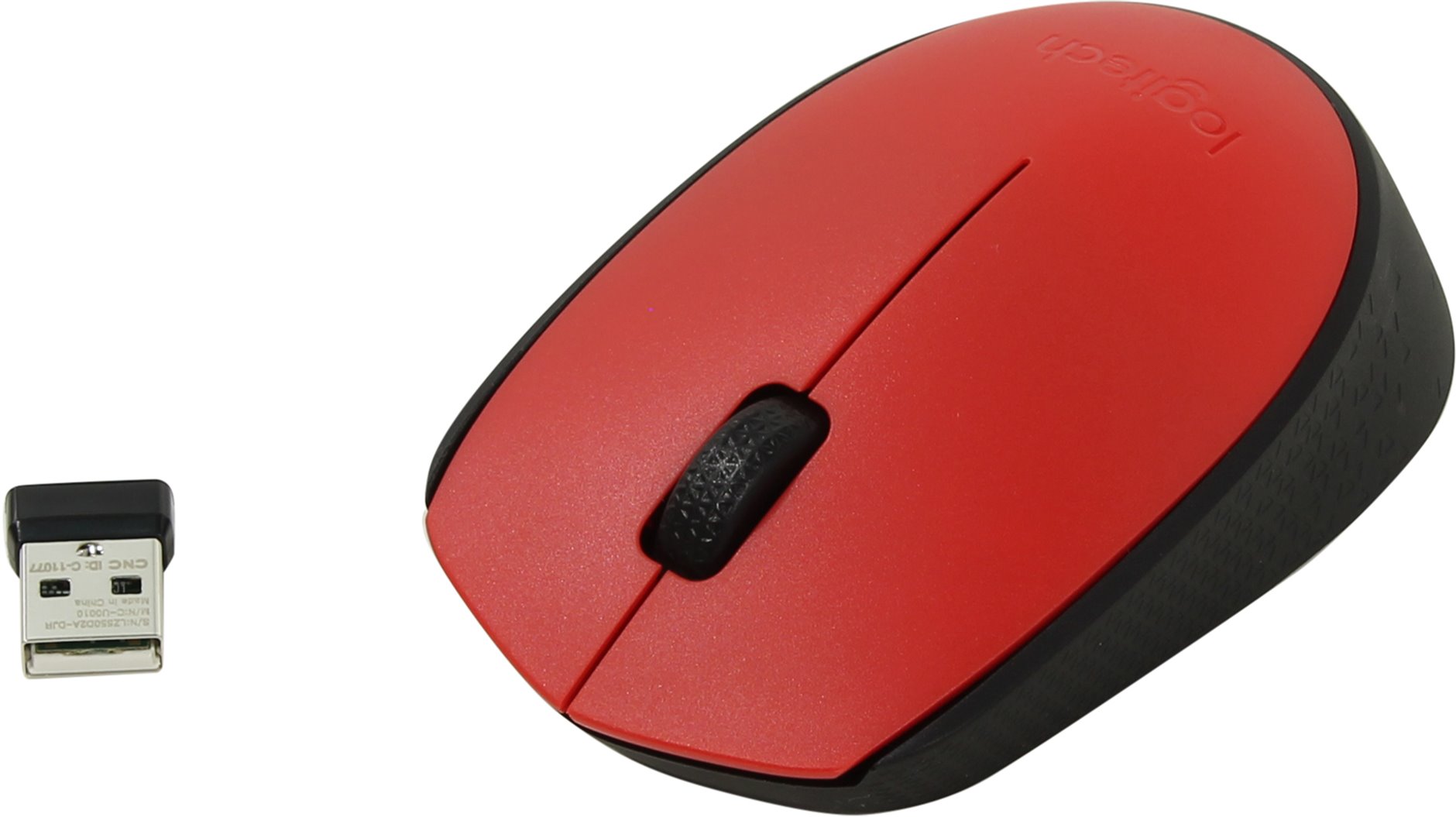 Мышь беспроводная Logitech M171 красный