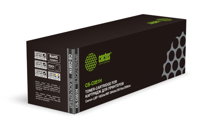 Картридж совместимый Cactus CS-C051H для Canon (LBP 162dw/MF 264dw/267dw/269dw) 4.1K