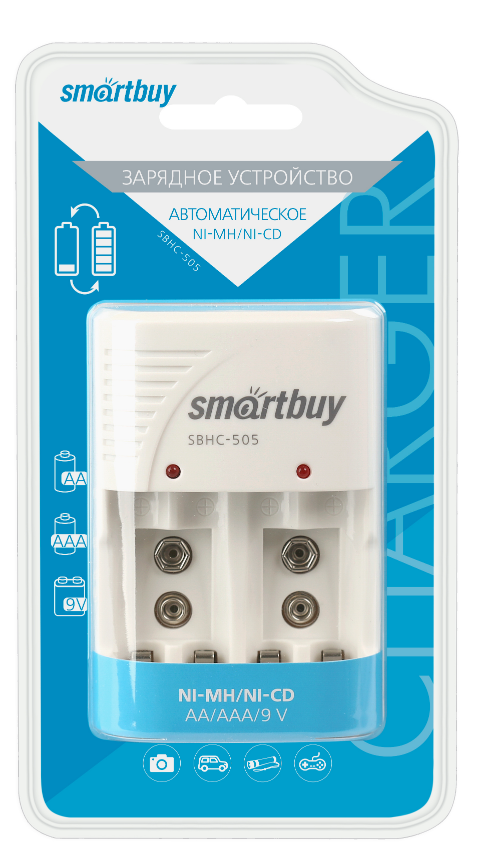 Зарядное устройство для Ni-Mh/Ni-Cd аккумуляторов Smartbuy 505 автоматическое (SBHC-505)