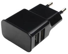 Универсальное СЗУ Cablexpert MP3A-PC-12 (2 USB, 2.1А), черный