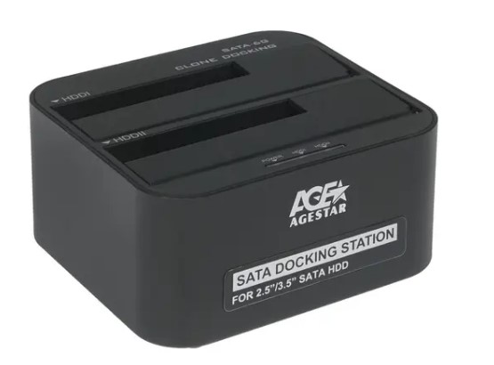 Док-станция для жёстких дисков AgeStar 3UBT6-6G (BLACK)
