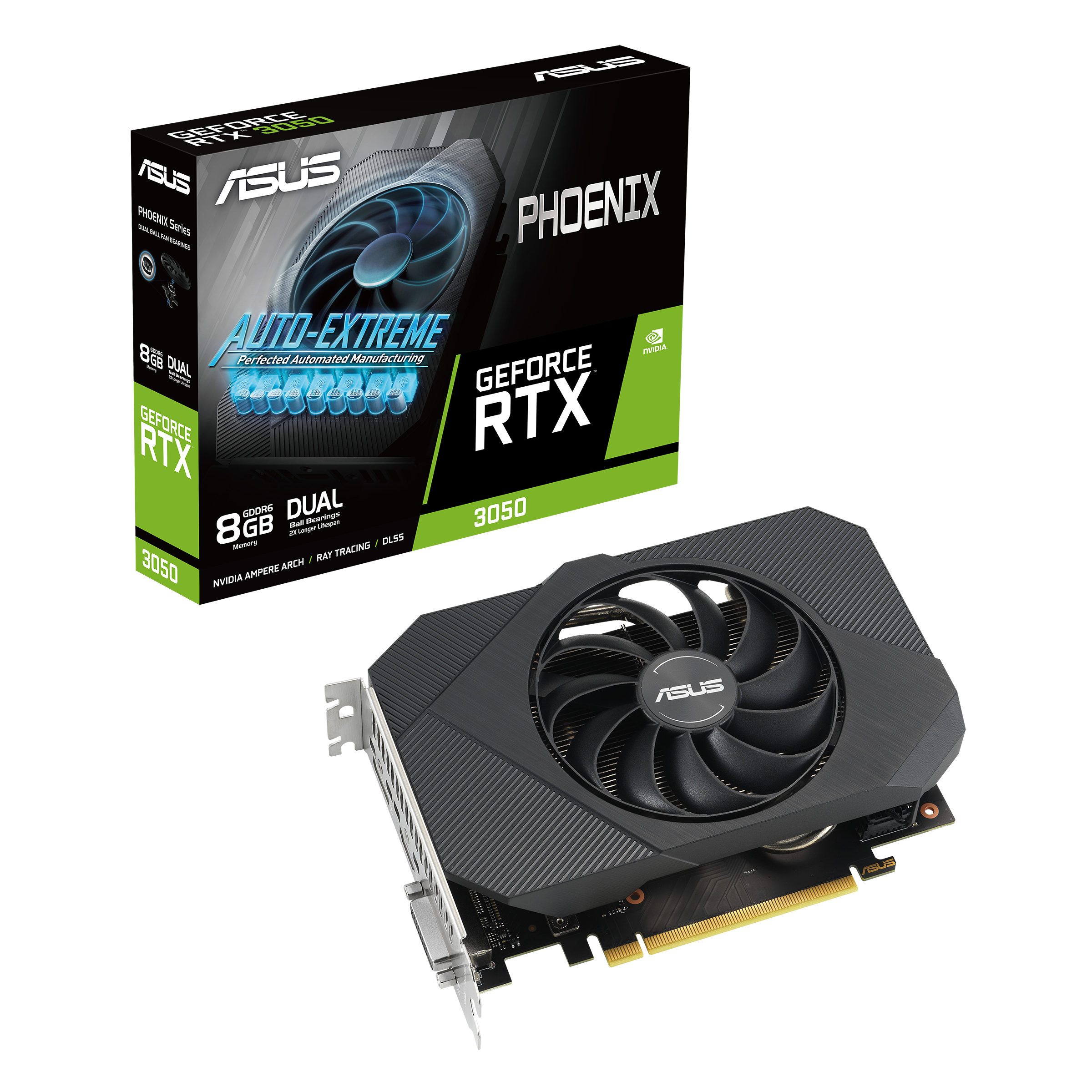 Видеокарта PCI-E 4.0 8Gb GeForce RTX 3050 ASUS PH-RTX3050-8G-V2