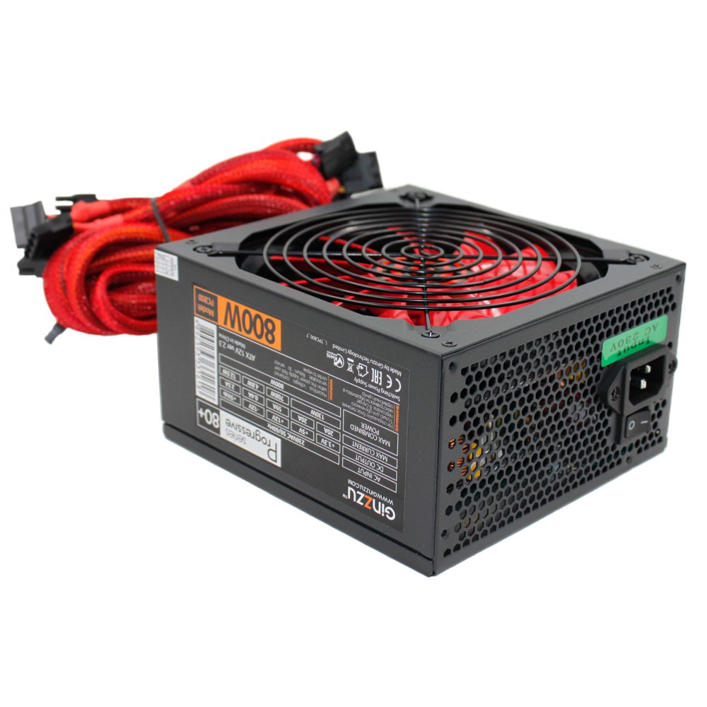 Блок питания 800W Ginzzu PC800, 80+ White