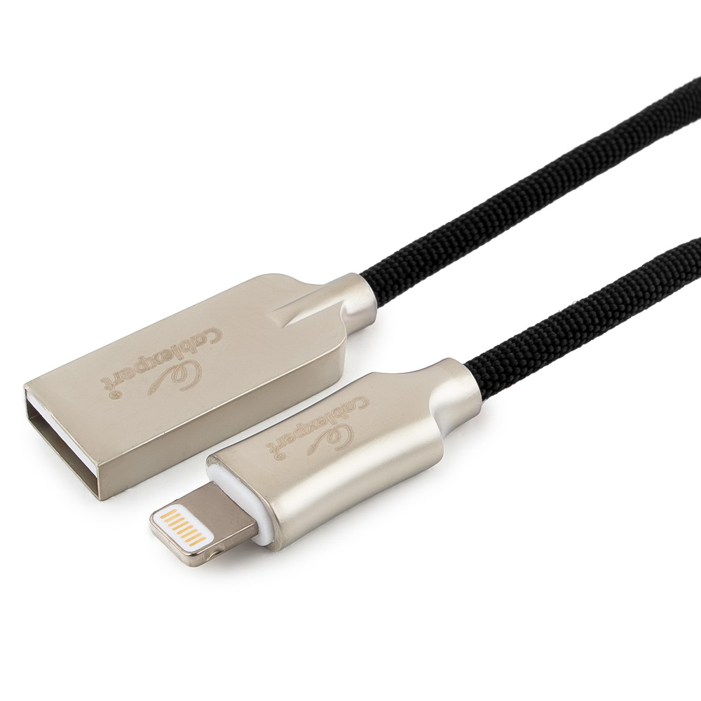 Кабель USB - Lightning Cablexpert CC-P-APUSB02Bk-1M, MFI, 1m, черный
