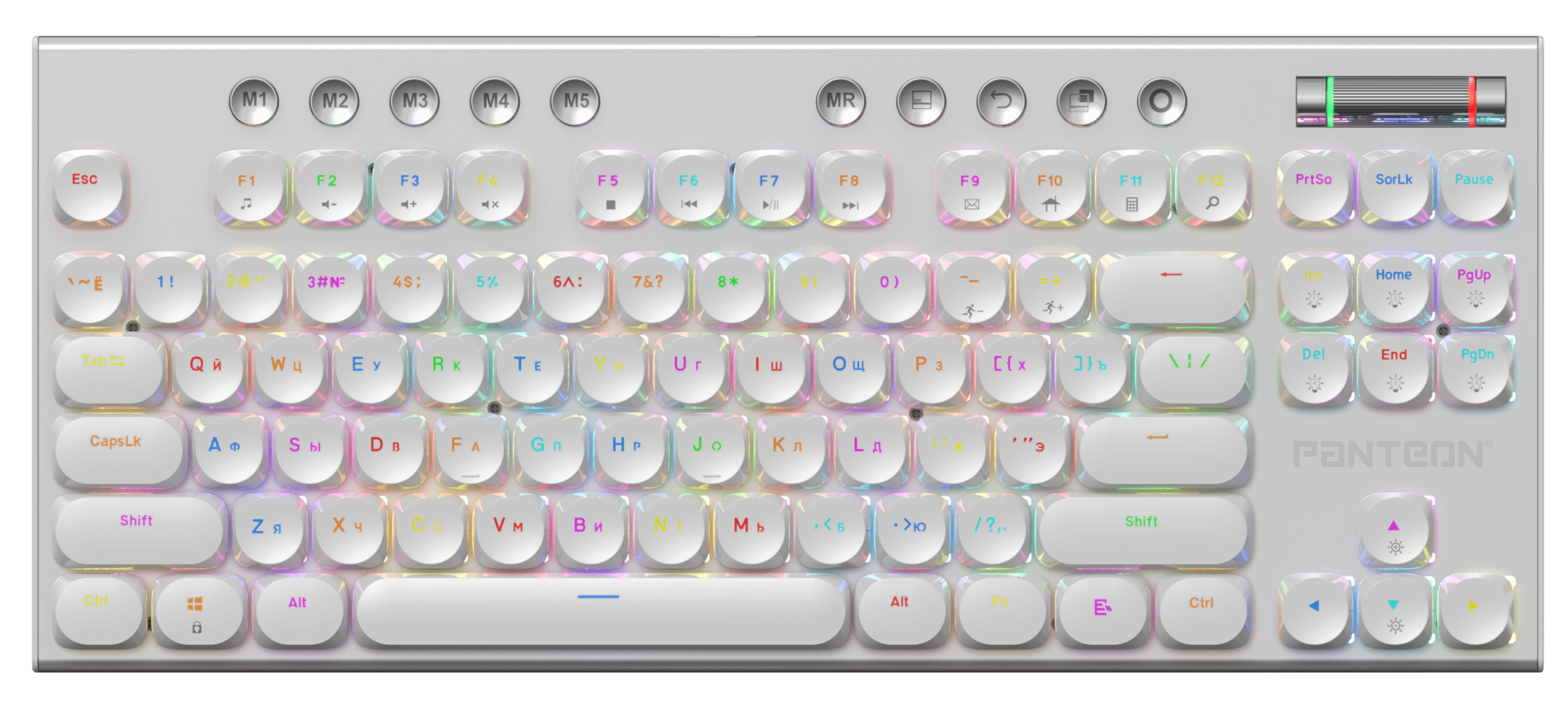 Клавиатура механическая PANTEON T20 PRO BS HS (низкопрофильная), белый