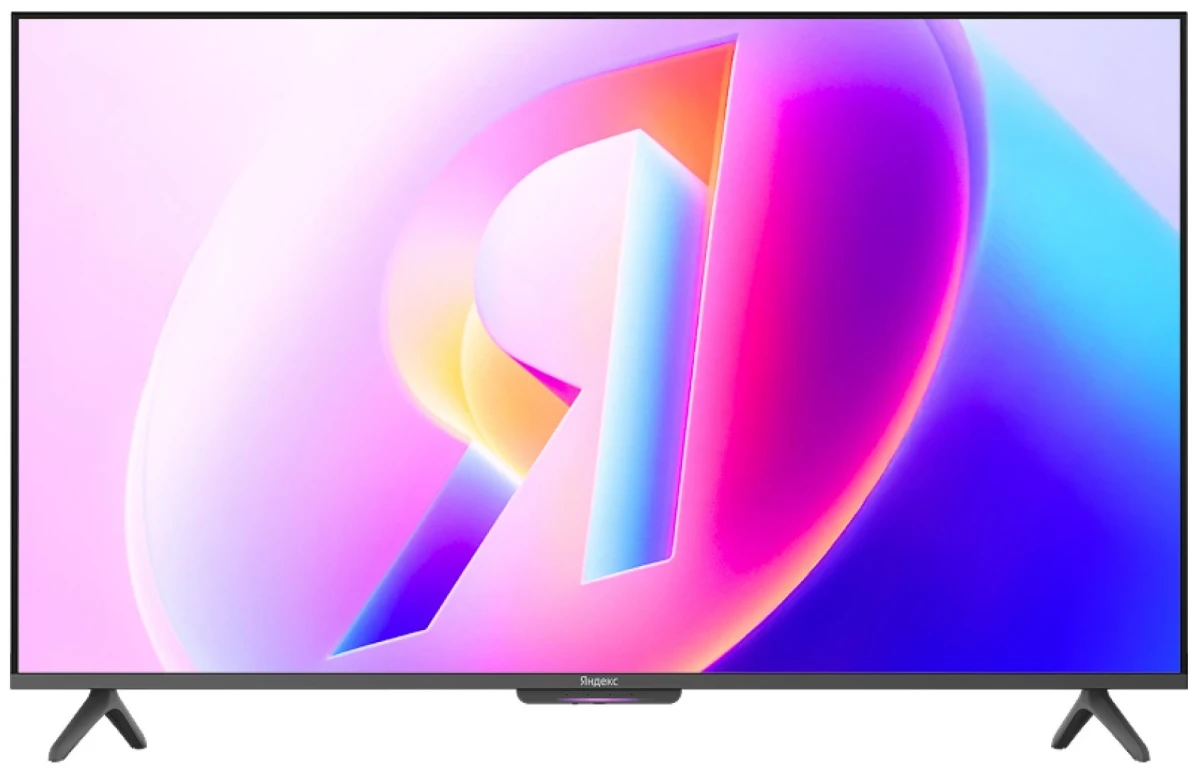 Телевизор 55" Яндекс ТВ Станция Бейсик QLED с Алисой, (YNDX-00080) черный