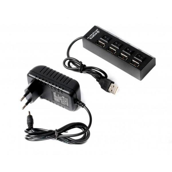 USB-концентратор Gembird UHB-U2P4-02A (4 порта USB 2.0,с выключателями портов)