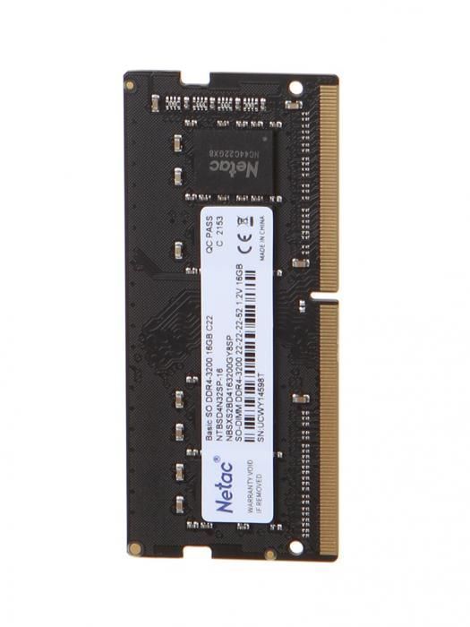 Модуль памяти SODIMM DDR4 16Gb PC25600 3200MHz Netac NTBSD4N32SP-16